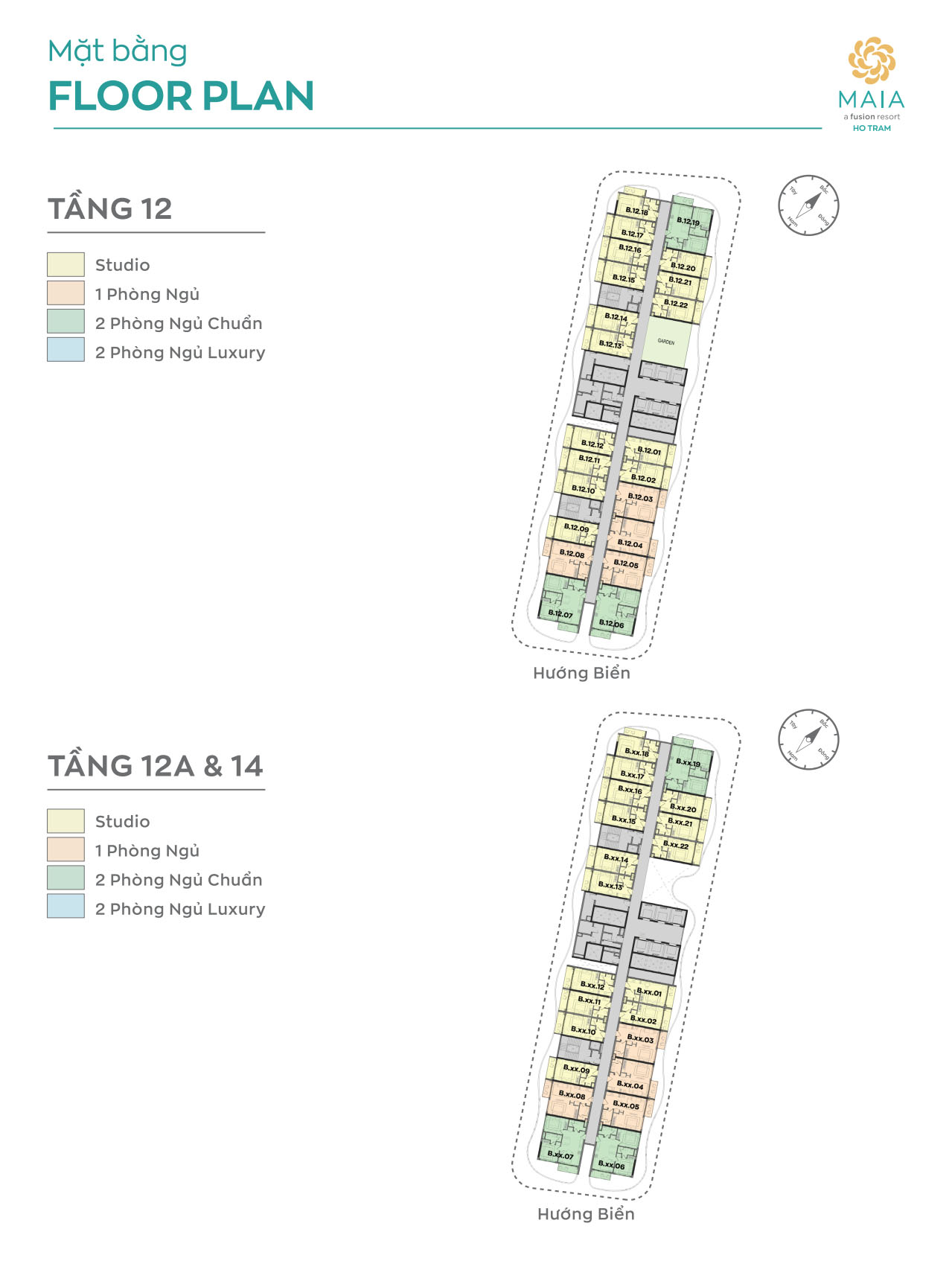 Tầng 12, 12A, 14s