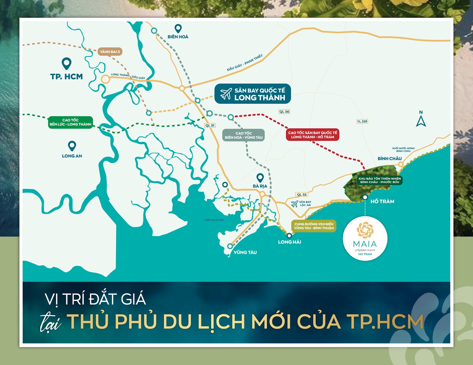 Vị trí đắc địa – trái tim của thủ phủ du lịch Hồ Tràm